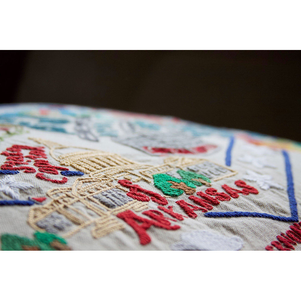Little Rock Hand-Embroidered Pillow from Quirks!