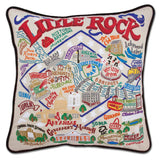 Little Rock Hand-Embroidered Pillow from Quirks!