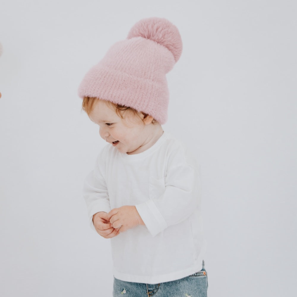 Little Darling Fuzzy Beanie from Pretty Simple