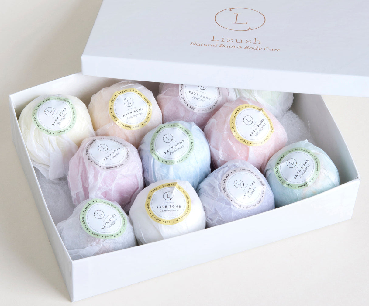 11 Bath Bombs Gift Box +  one Free Bomb to make 12 !! from Lizush