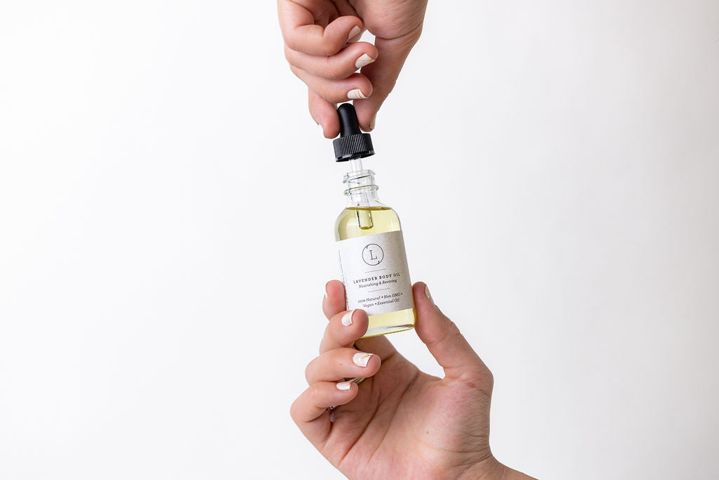CBD Lavender Body Oil with CBD, Natural Moisturizing Body Oil (THC free) from Lizush