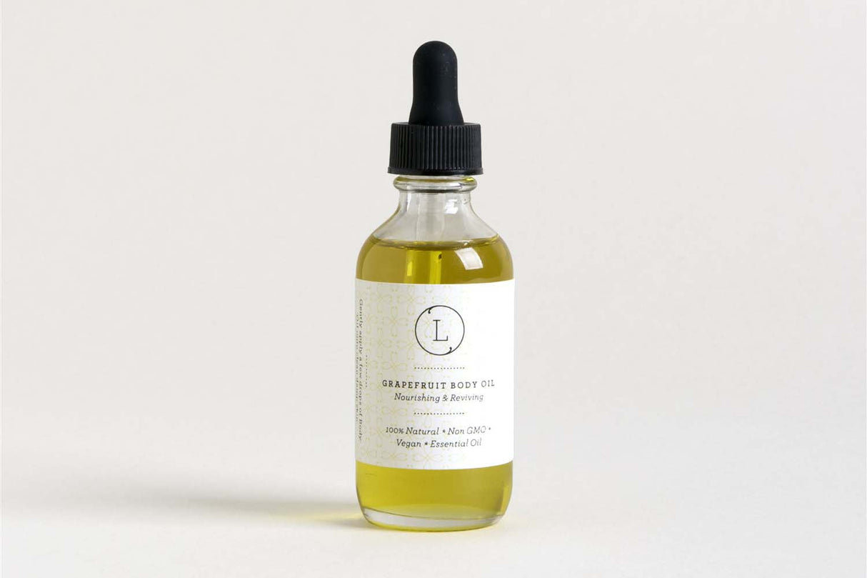 CBD Natural Body Oil with CBD, Grapefruit Moisturizing Body Oil (THC free) from Lizush