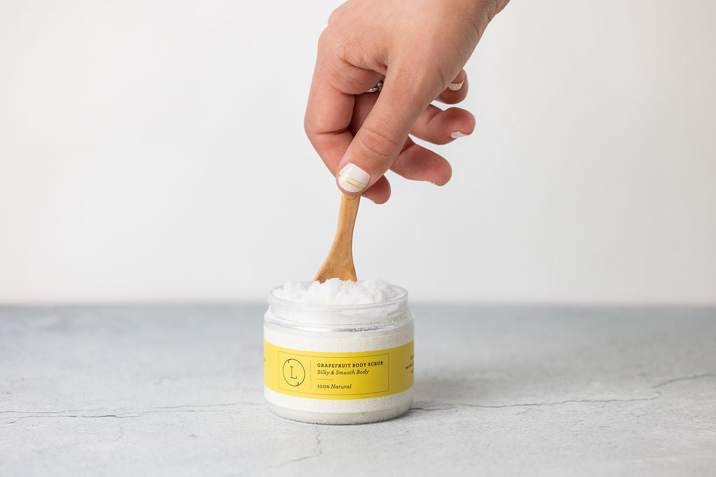 CBD Grapefruit Body Salt Scrub with CBD - Moisturizing and fresh (THC free) from Lizush