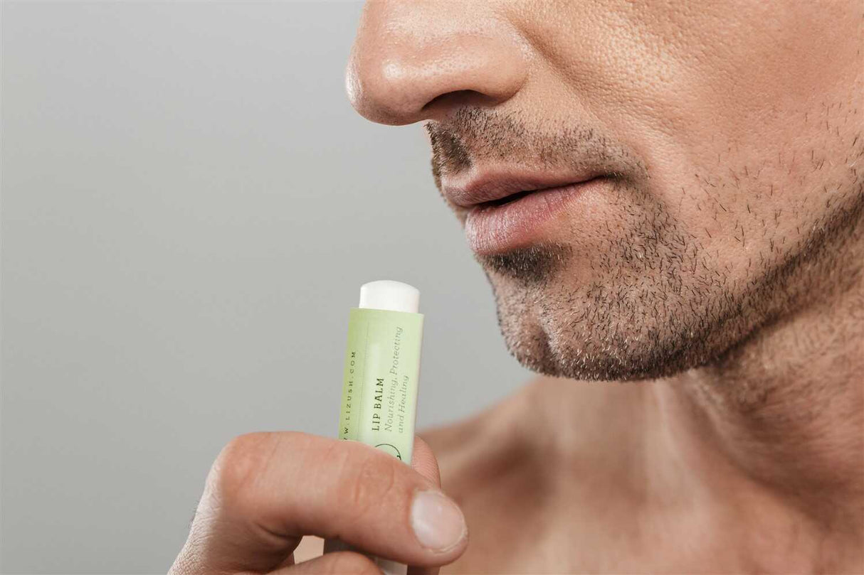 Lip Balm, Set of 3 Natural Unscented Lip Balms from Lizush