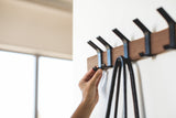 Wall-Mounted Coat Rack - Steel + Wood from Yamazaki Home