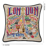 London Hand-Embroidered Pillow from Quirks!