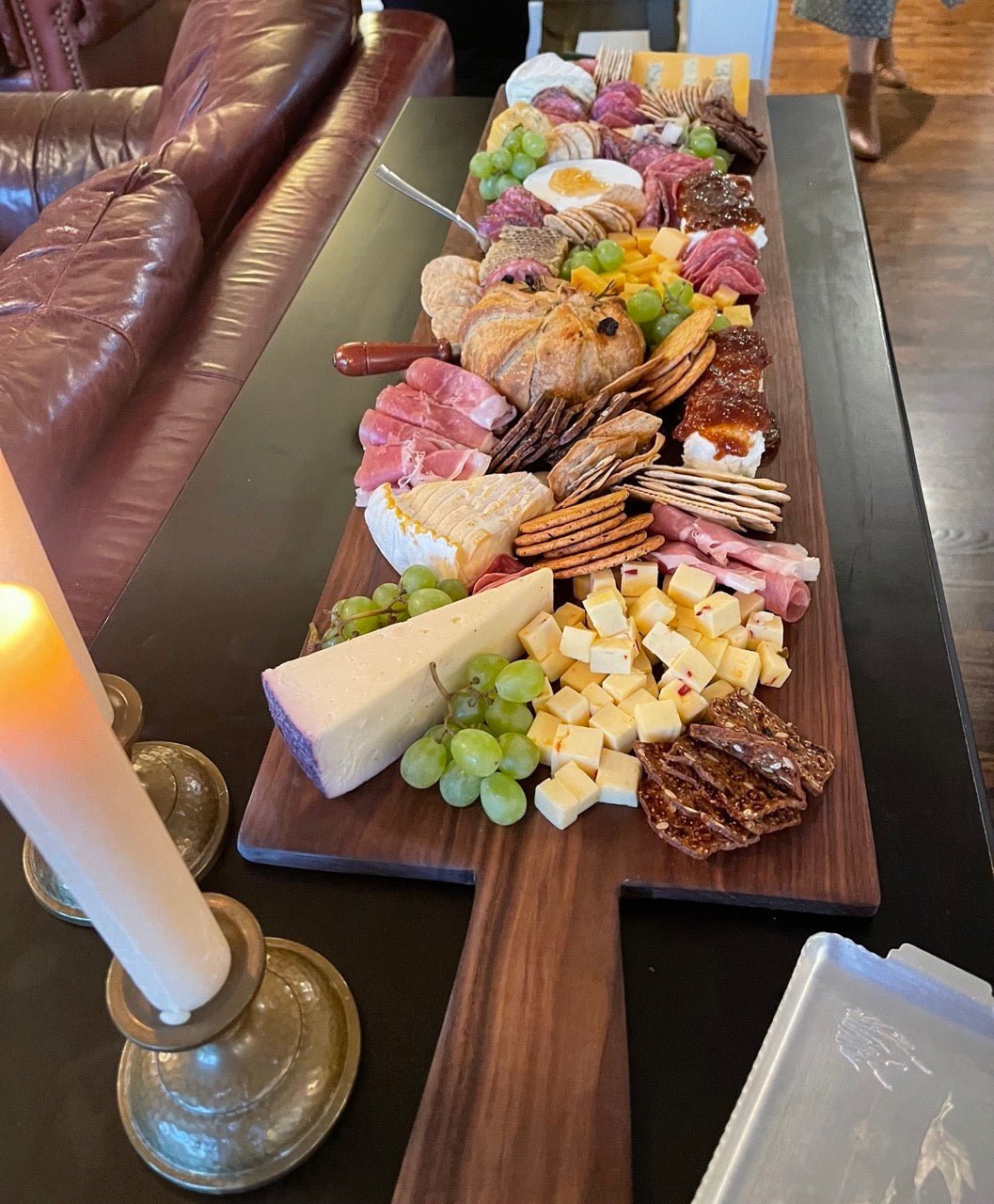 Long American Walnut Charcuterie Board - Vintage Style Long French Breadboard from The Celtic Farm