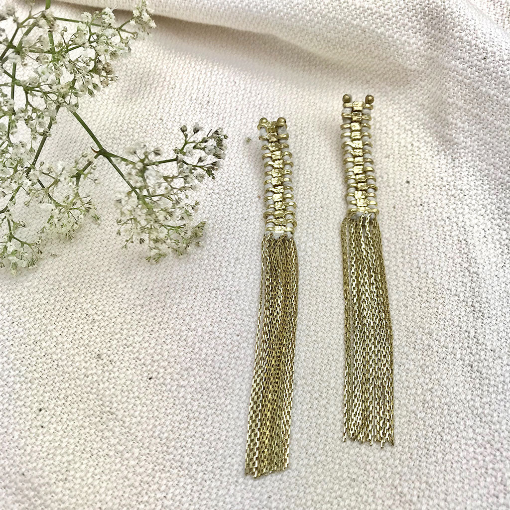 Temple Tassel Earrings from SLATE + SALT