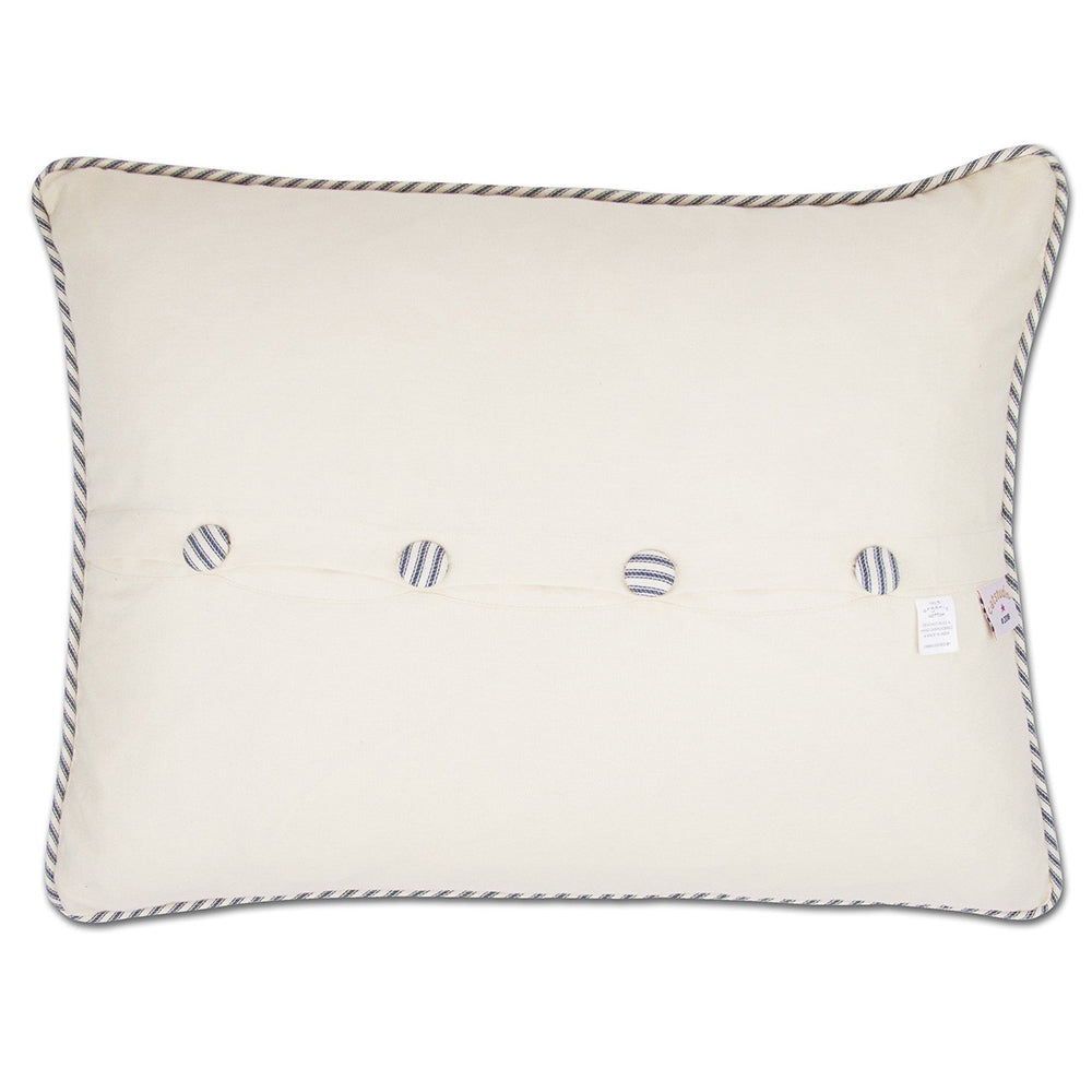 Long Island Hand-Embroidered Pillow from Quirks!