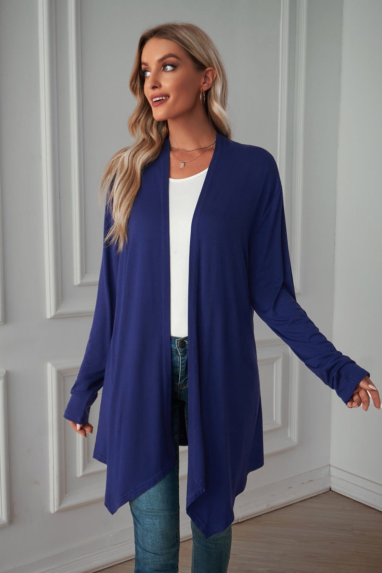 Autumn Plaid Button-Down Shirt Jacket from MsDressly