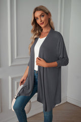 Autumn Plaid Button-Down Shirt Jacket from MsDressly