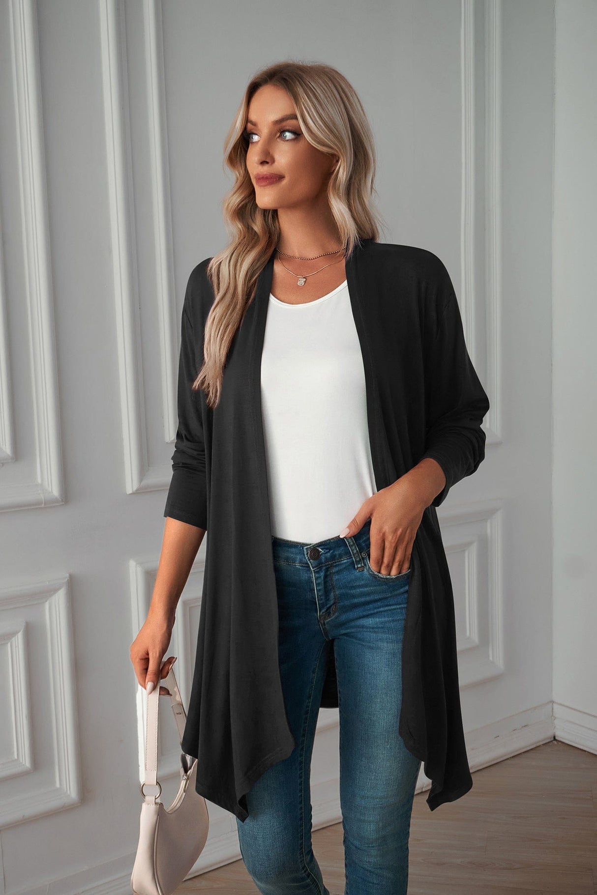 Autumn Plaid Button-Down Shirt Jacket from MsDressly