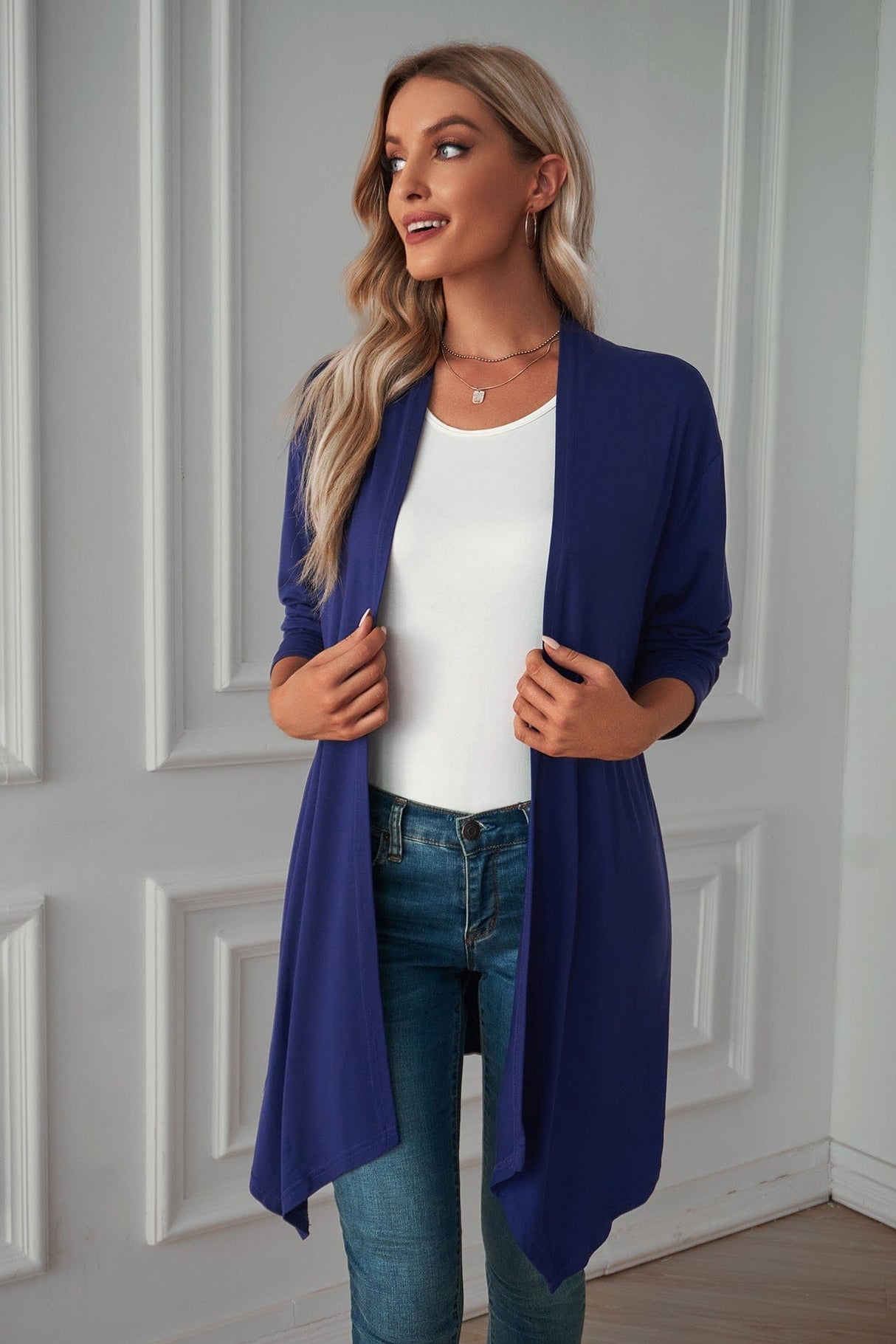 Casual Loose Fit Plaid Shirt Coat from MsDressly