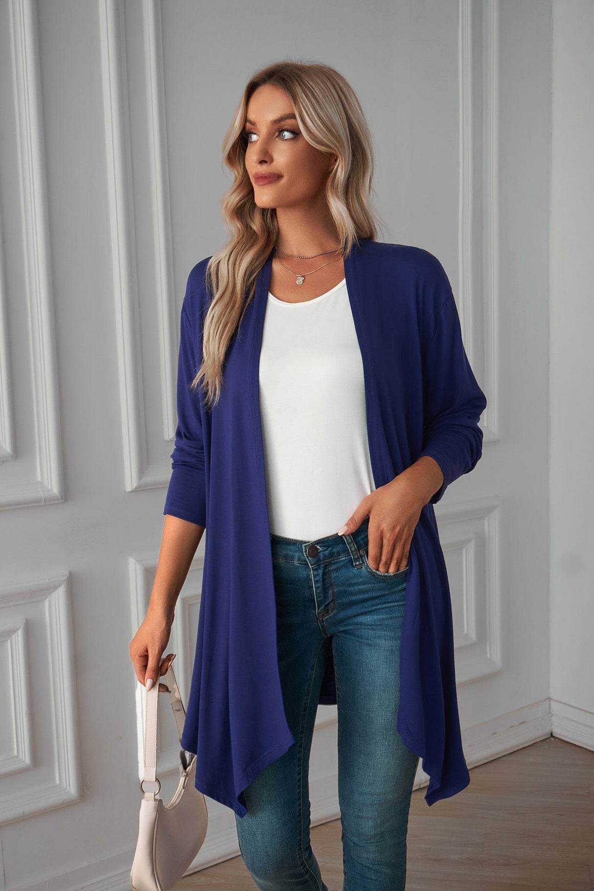 Autumn Plaid Button-Down Shirt Jacket from MsDressly