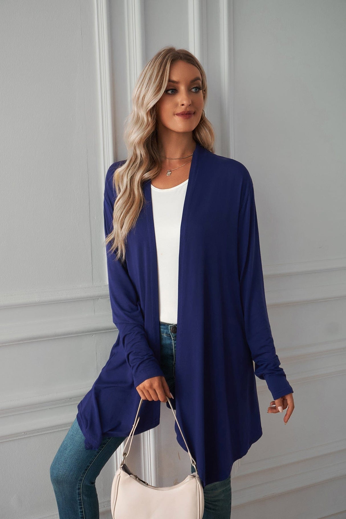 Autumn Plaid Button-Down Shirt Jacket from MsDressly