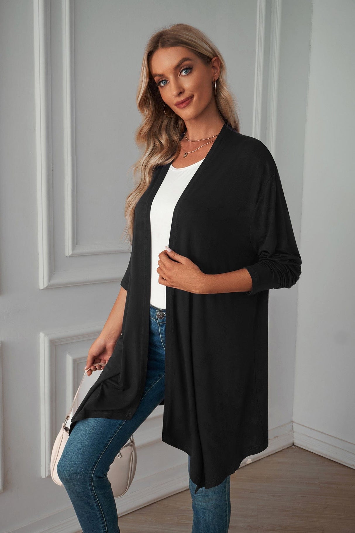 Autumn Plaid Button-Down Shirt Jacket from MsDressly