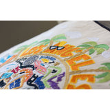 Los Angeles Hand-Embroidered Pillow from Quirks!