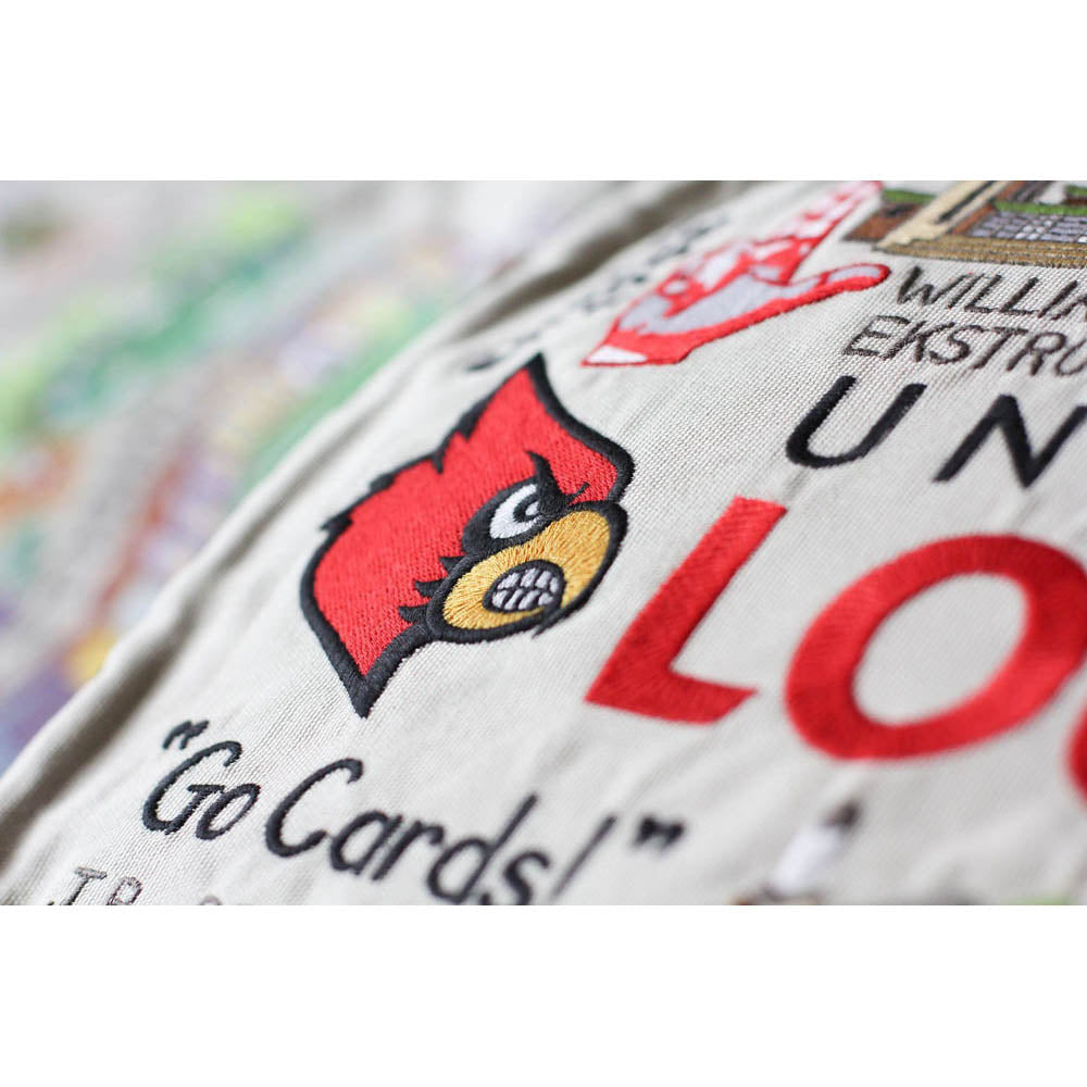 Louisville, University of Collegiate Embroidered Pillow by CatStudio from Quirks!