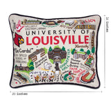 Louisville, University of Collegiate Embroidered Pillow by CatStudio from Quirks!