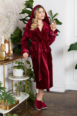 Hooded Plush Bathrobes for Women From Lotus Linen