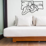 Romantic Lying Couple Metal Line Wall Art from VITAHOME DESIGN LLC