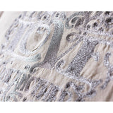 Love Heart Love Letters Hand-Embroidered Pillow - Available in Gold or Silver by CatStudio from Quirks!