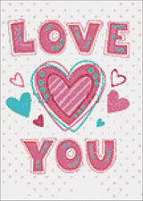 Love You WD2314 10.6 x 14.9 inches Wizardi Diamond Painting Kit from Wizardi