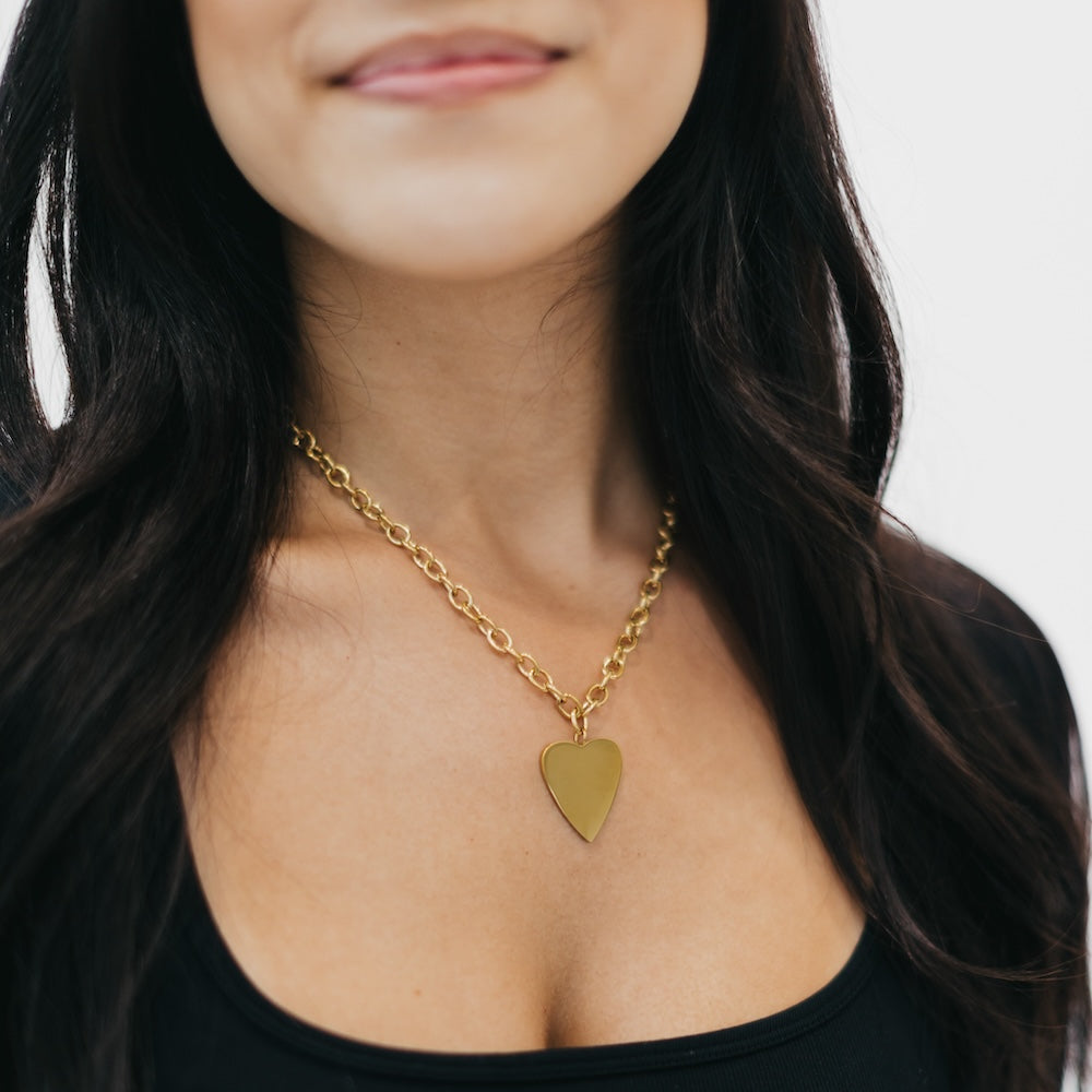 Love Does Heart Pendant Necklace - WATERPROOF from Pretty Simple