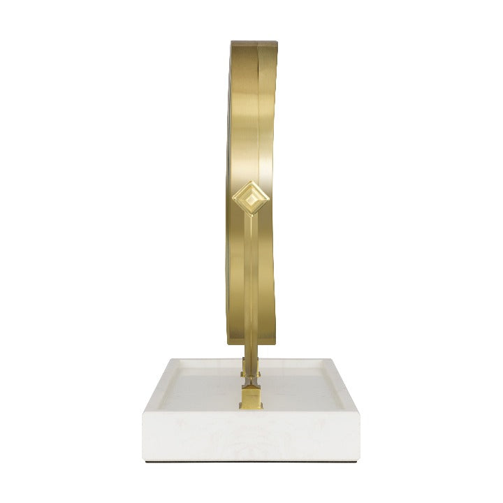 Brooklyn LED Lighted Makeup Mirror with Magnification & Marble Tray from Zadro