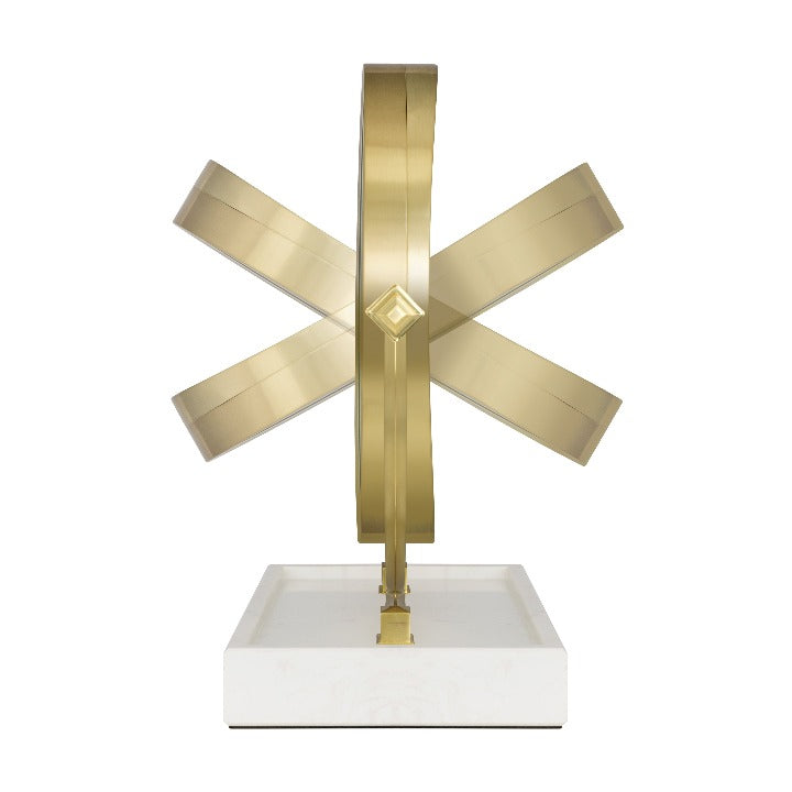 Brooklyn LED Lighted Makeup Mirror with Magnification & Marble Tray from Zadro