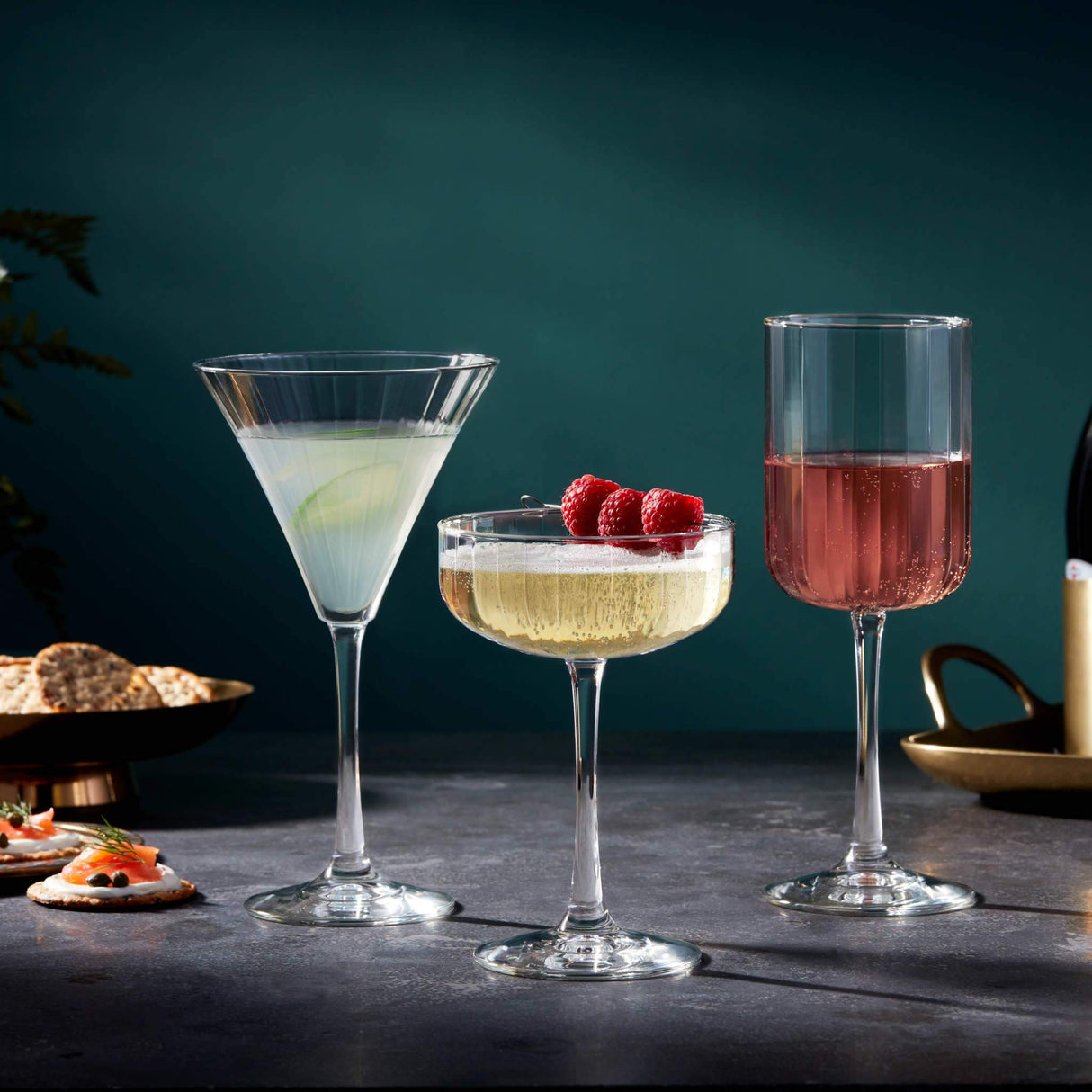 Libbey Paneled Martini Glasses, 9.5-ounce, Set of 4 from Libbey