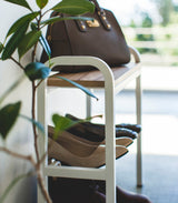Shoe Organizer & Bench (18" H)  - Steel + Wood from Yamazaki Home