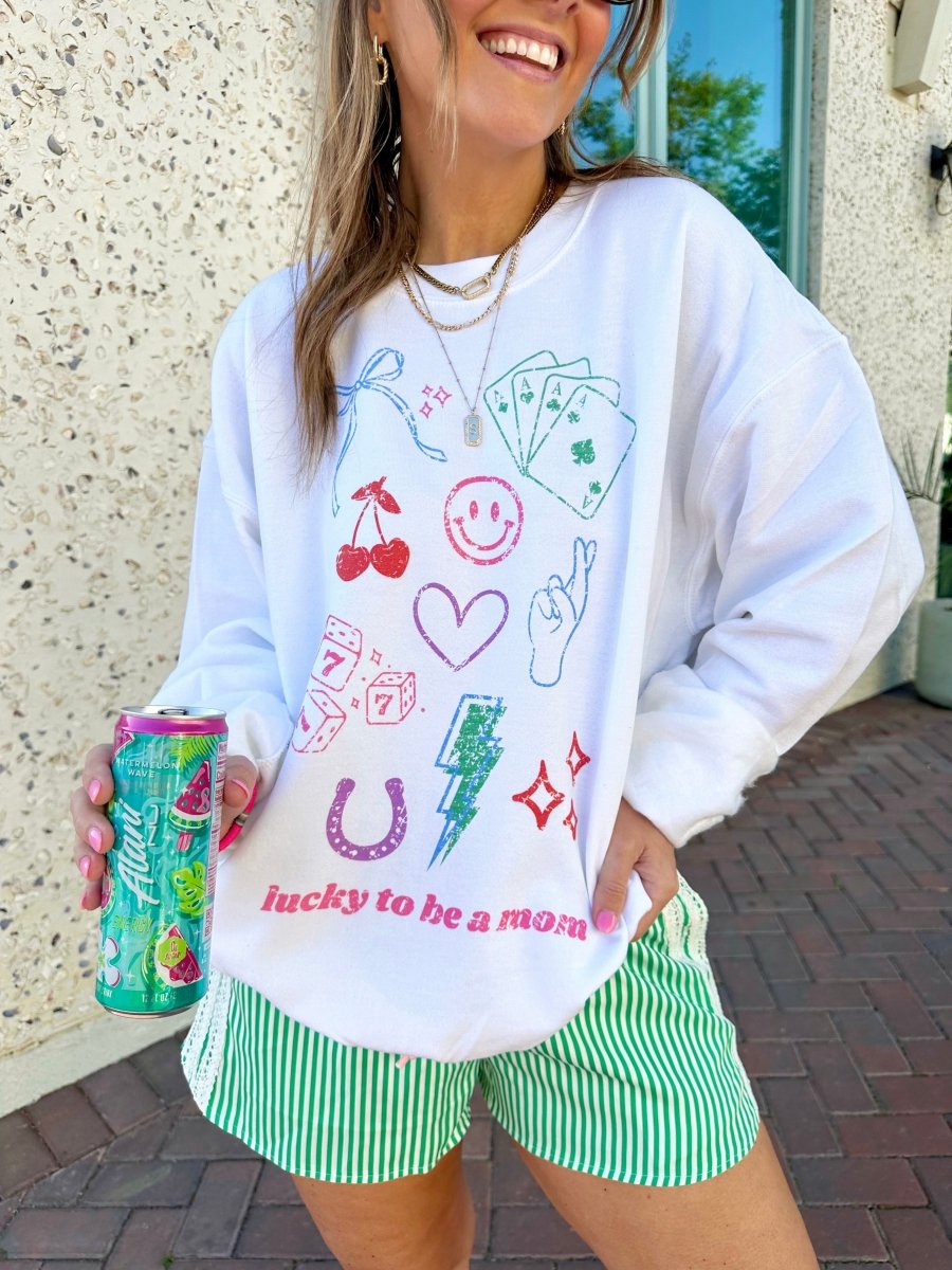 ‘Lucky Mom Dopamine Doodles’ Sweatshirt from United Monograms
