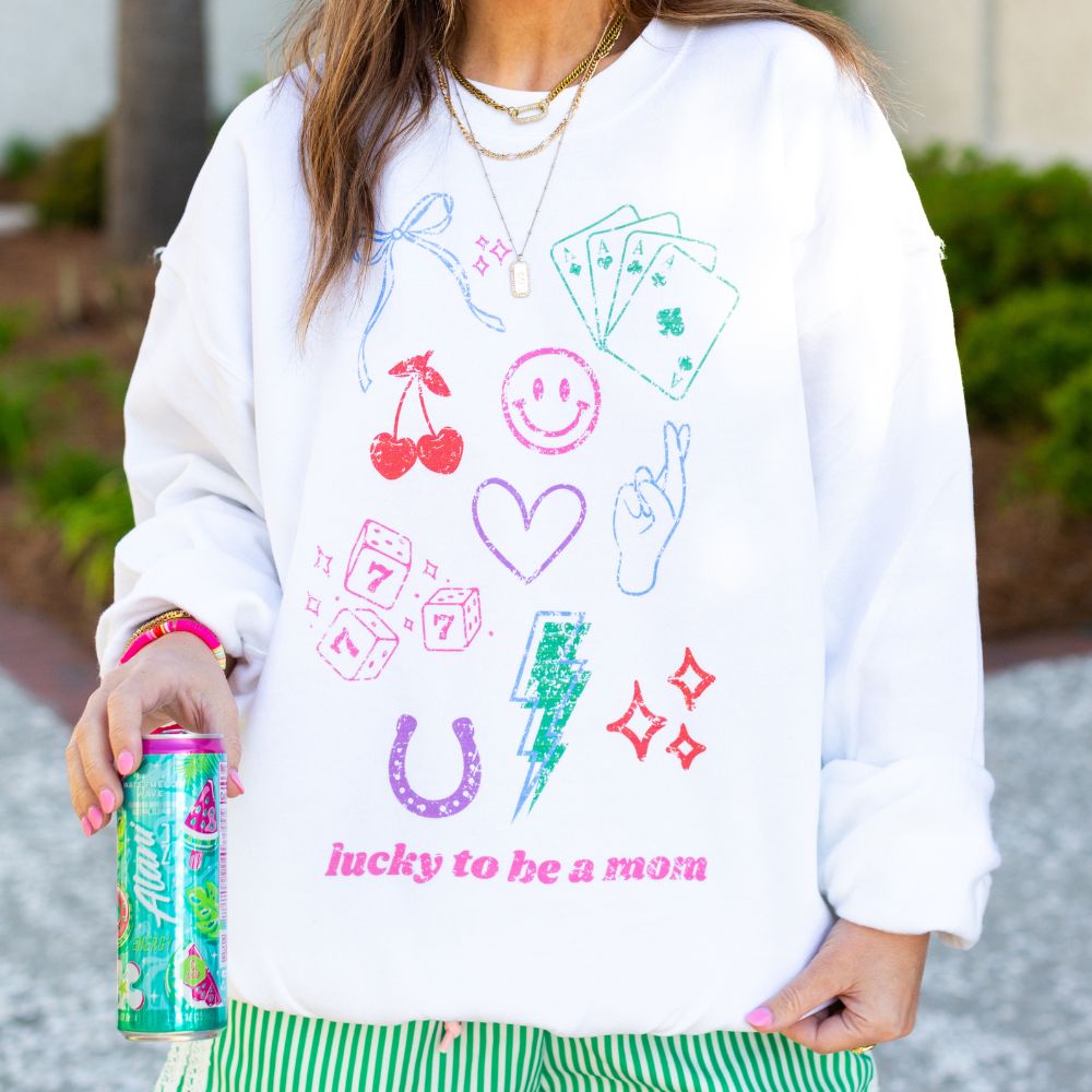 ‘Lucky Mom Dopamine Doodles’ Sweatshirt from United Monograms