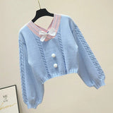 Lucy Lou Style Knit Crop Sweater From Kawaii Stop