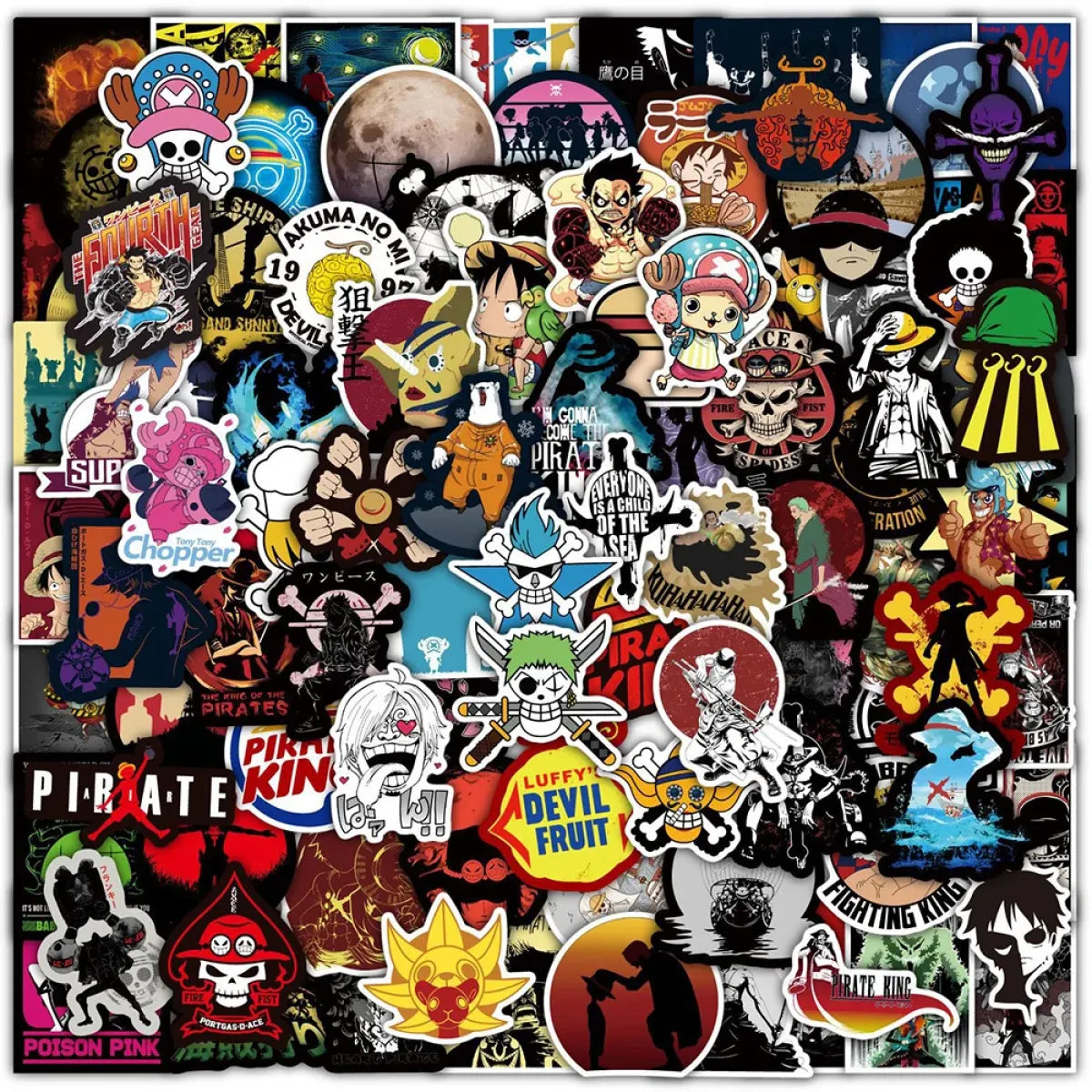 ONE PIECE Stickers - Luffy, Zoro, Chopper from Kawaii Stop