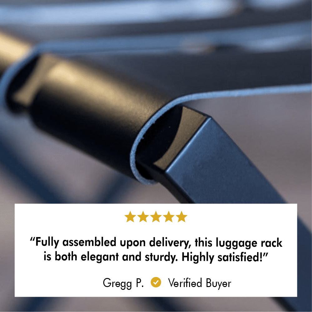 Chippewa-Foldable Metal Luggage Rack with Genuie Leather from VITAHOME DESIGN LLC