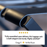 Chippewa-Foldable Metal Luggage Rack with Genuie Leather from VITAHOME DESIGN LLC