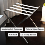 Bitterroot-Foldable Metal Luggage Rack with Genuie Leather from VITAHOME DESIGN LLC