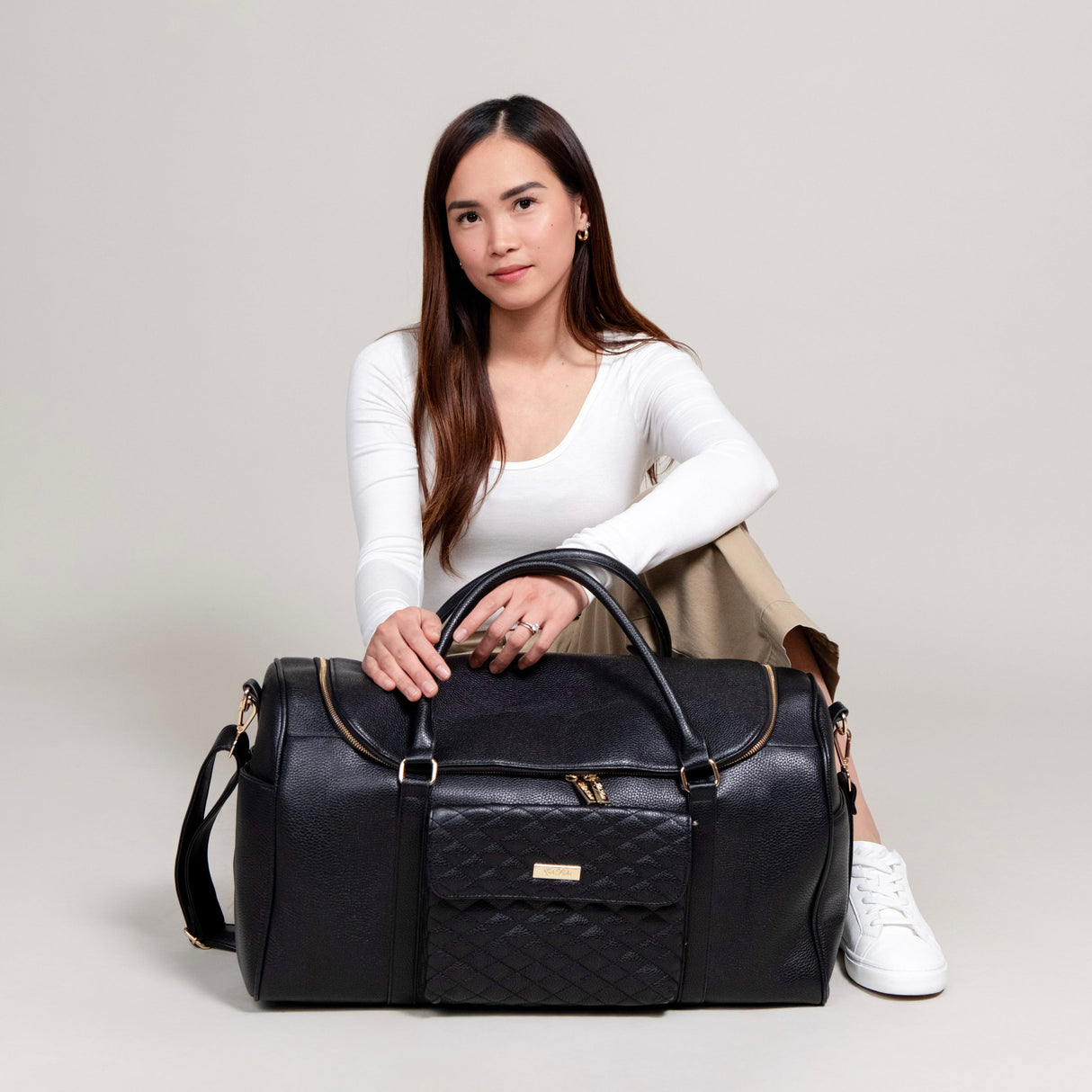 Monaco Travel Bag | Stone Grey From Luli Bebé