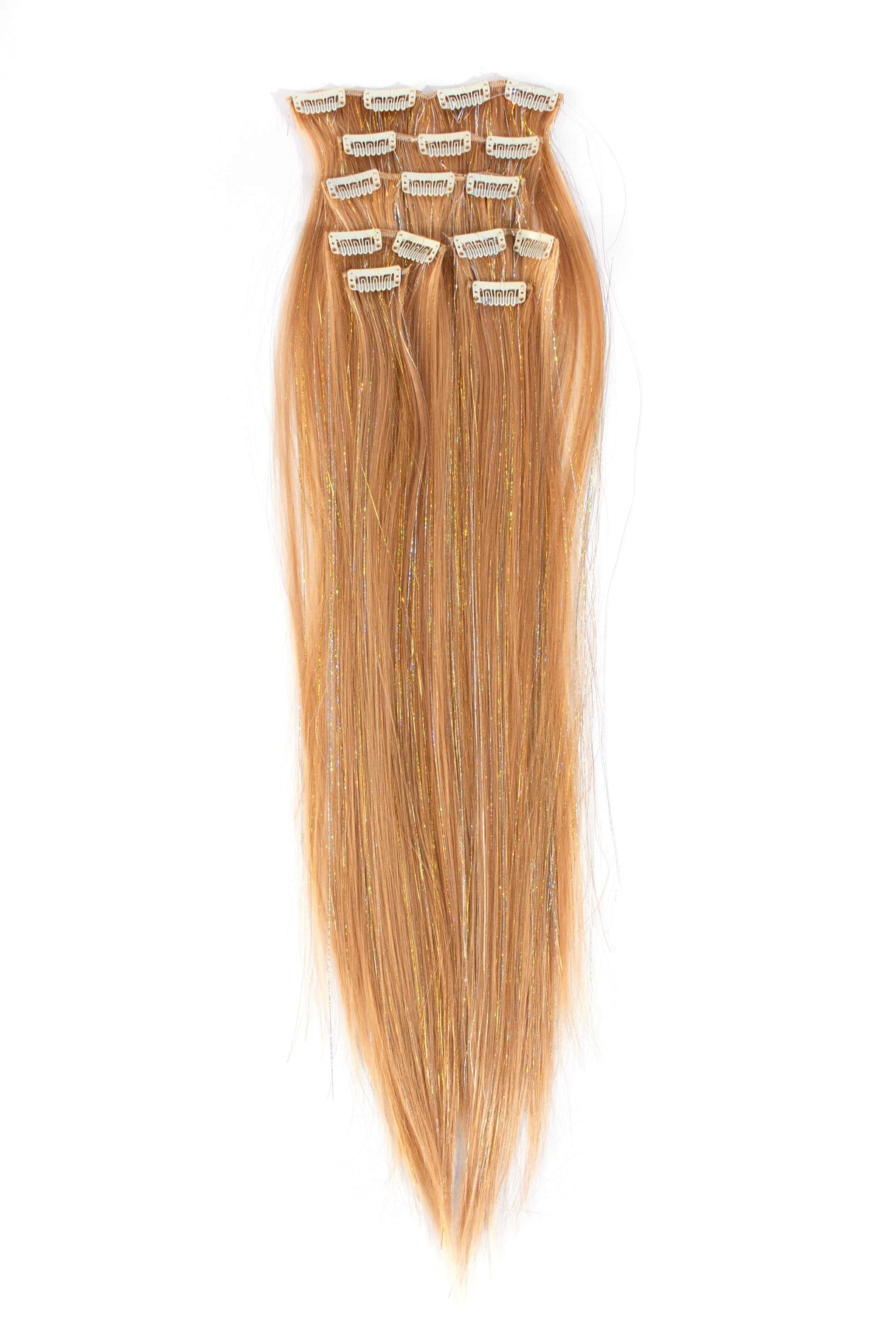 Blonde Bombshell - 22 In Luxe Synthetic 7 Pc Full Clip-In Extension Set with Tinsel from Lunautics