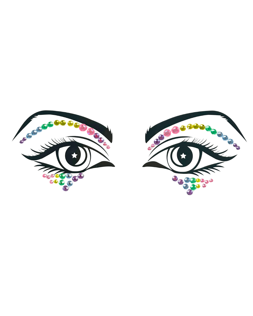 Daydream - Rainbow Face Gem Cut Crease Jewels from Lunautics