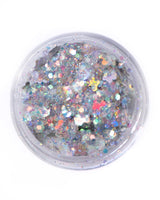 Social Butterfly - Holographic Silver Glitter with Butterflies from Lunautics