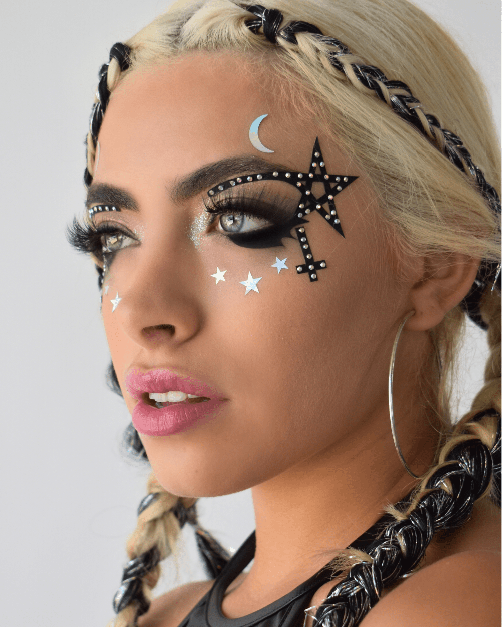 Spellbound - Black Graphic Liner Face Stickers from Lunautics