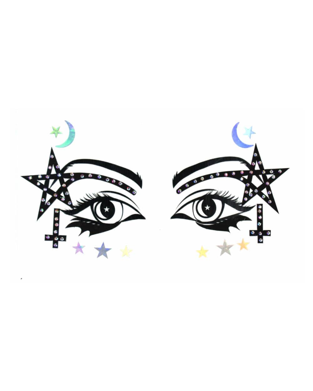 Spellbound - Black Graphic Liner Face Stickers from Lunautics