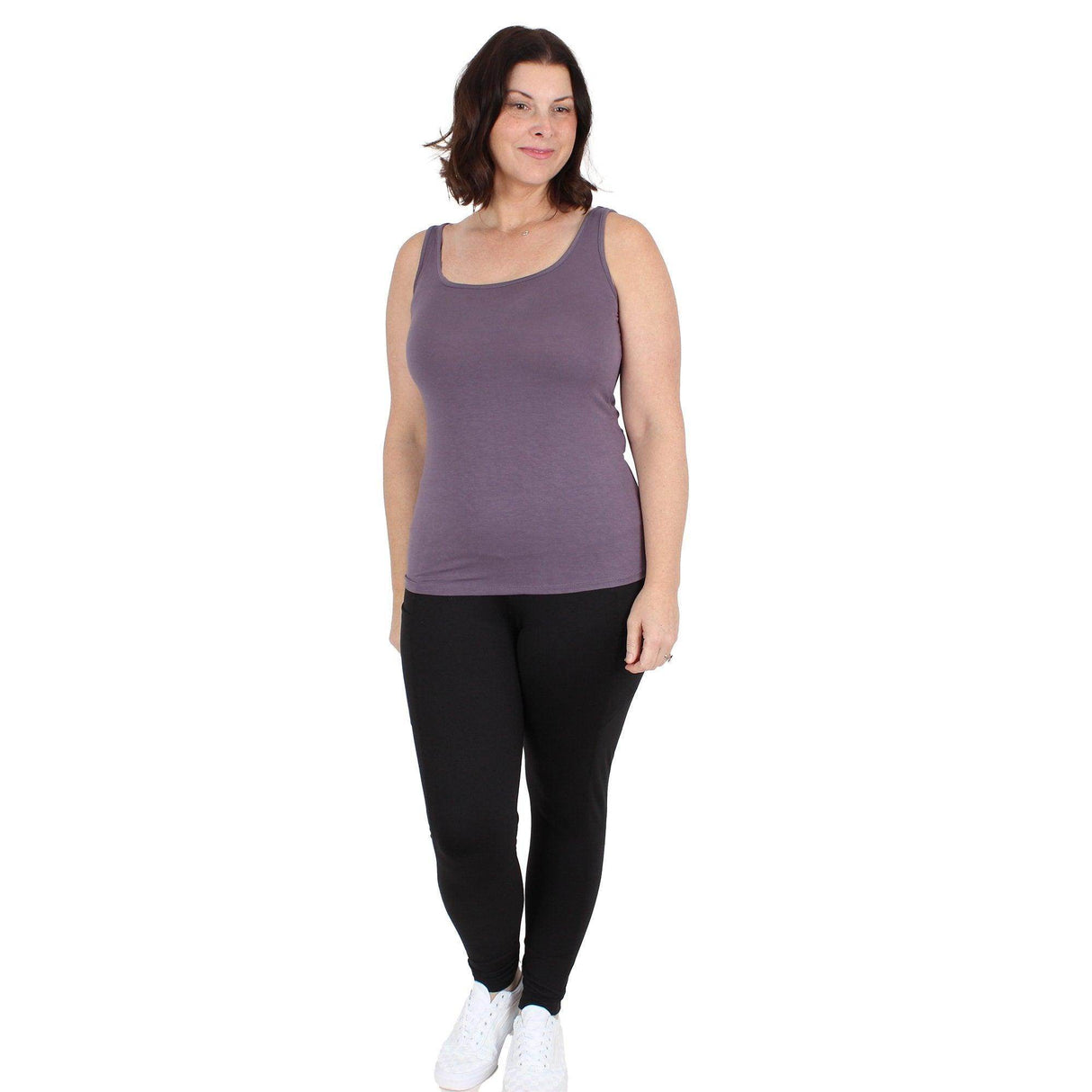 Lux Cotton Modal Tank Top | Dark Purple From Undersummers