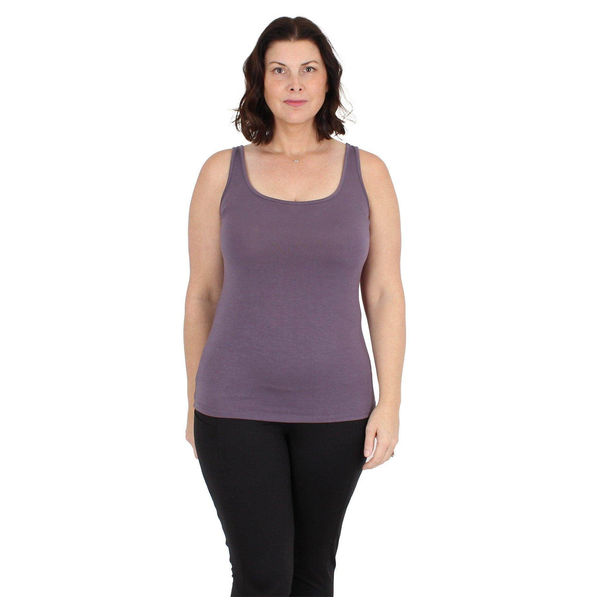 Lux Cotton Modal Tank Top | Dark Purple From Undersummers