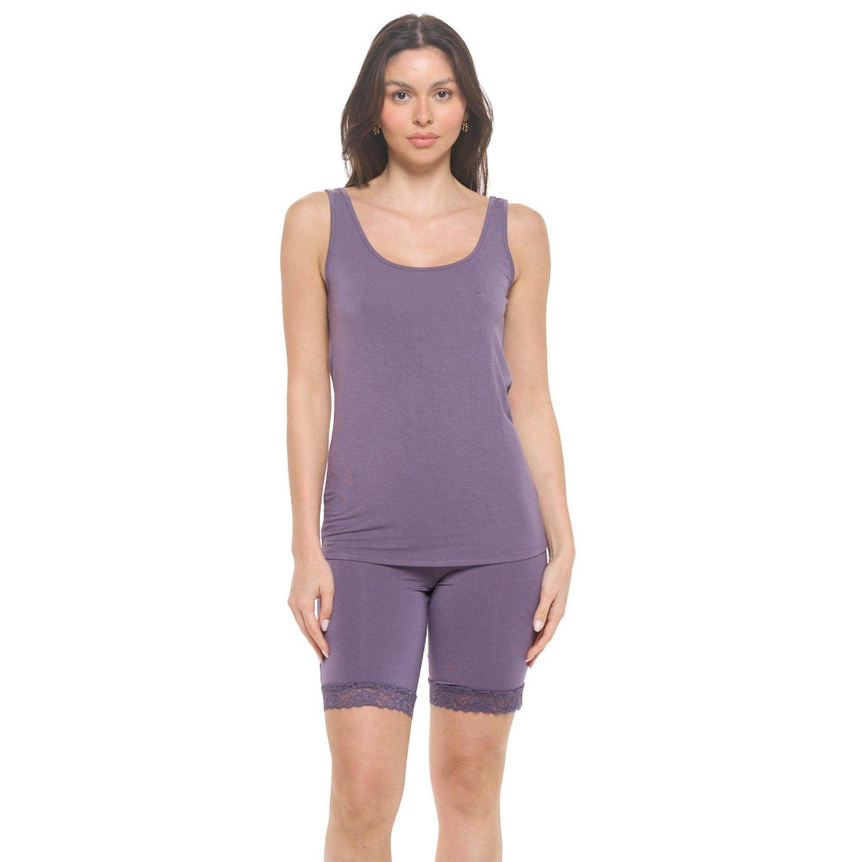 Lux Cotton Modal Tank Top | Dark Purple From Undersummers