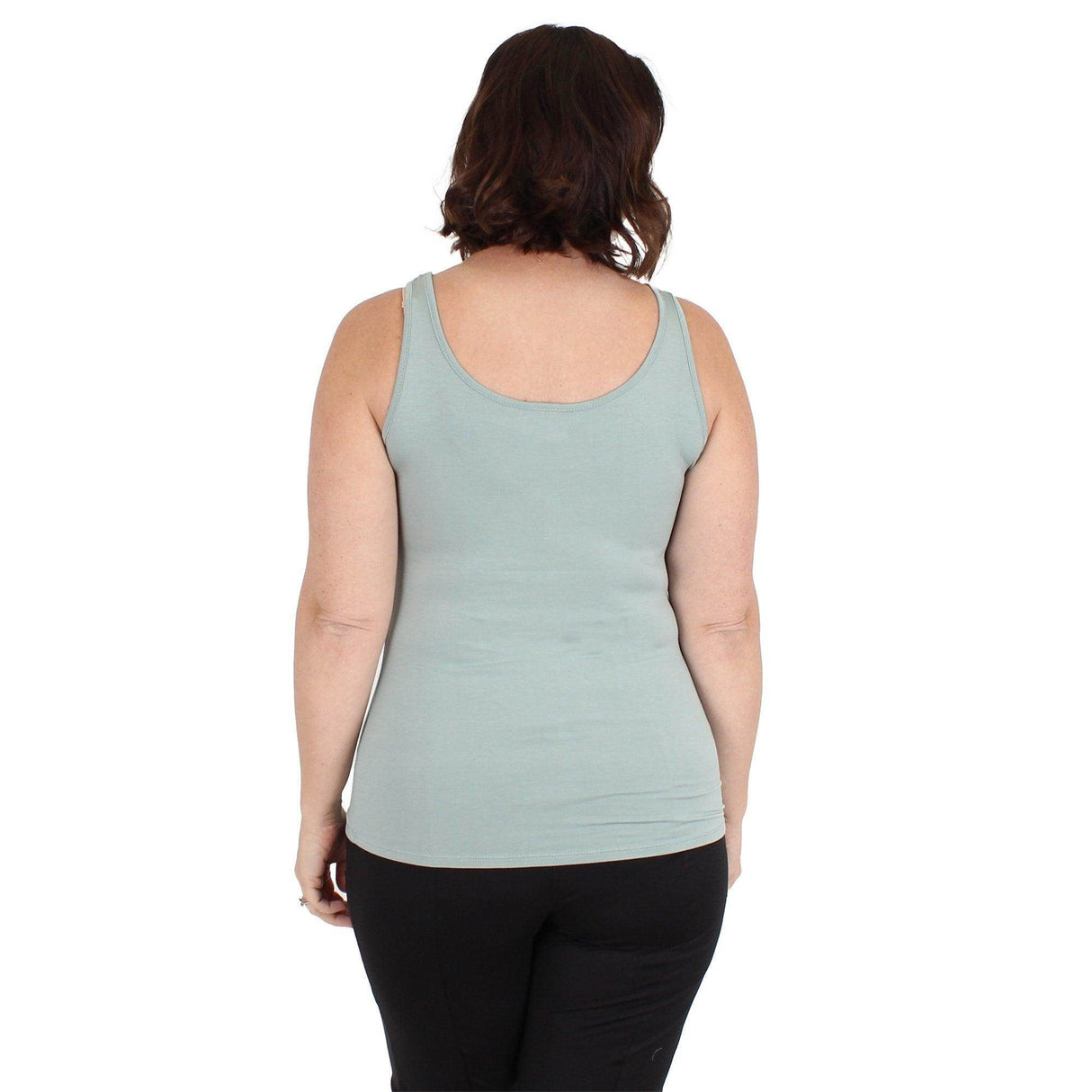 Lux Cotton Modal Tank Top | Green Dusty From Undersummers