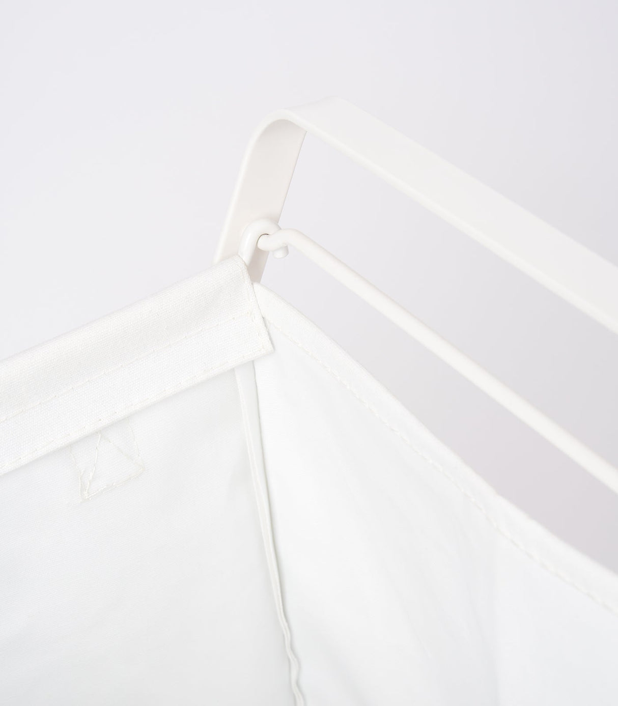 Laundry Hamper with Cotton Liner - Two Sizes - Steel + Cotton from Yamazaki Home